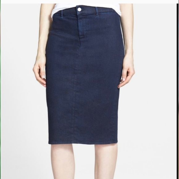 J.Brand Willia Inkwell Denim Pencil Skirt - Picture 1 of 7